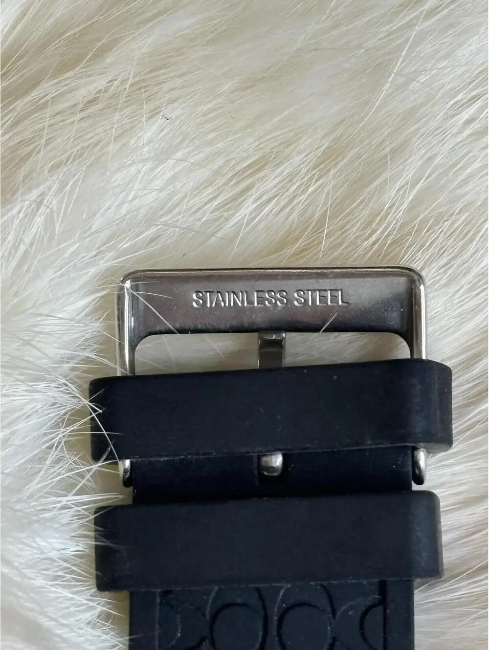 Coach black silicone